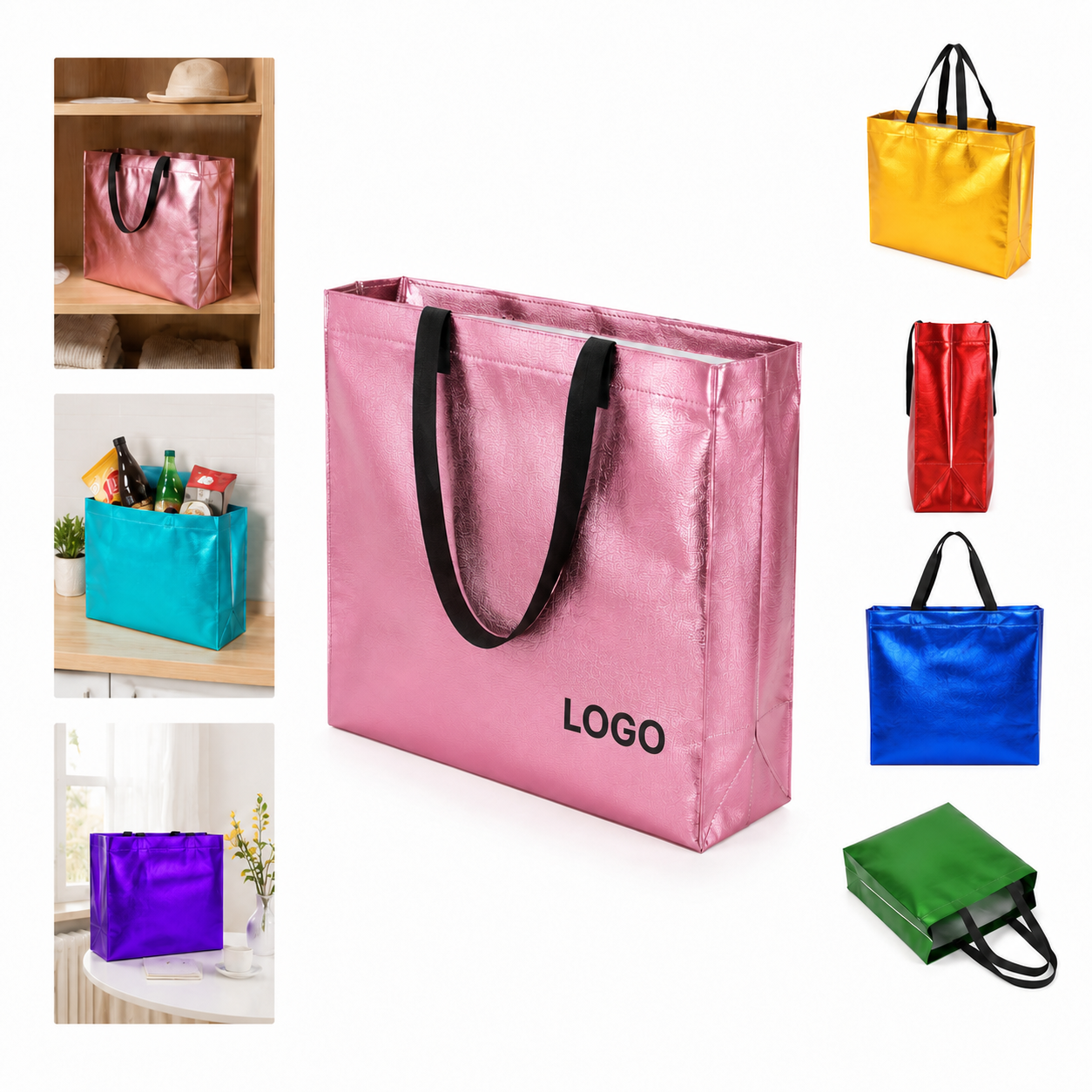 Shimmering Metallic Gift Tote