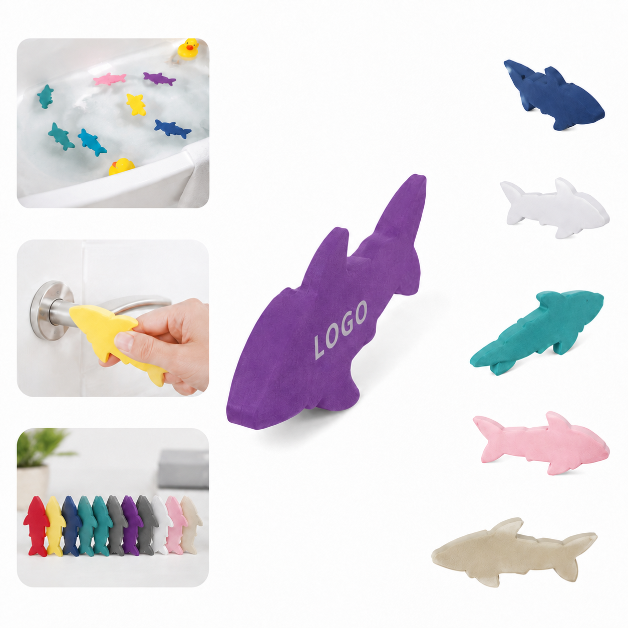 Shark Shape Compressed Sponge Cleaning Scrubber