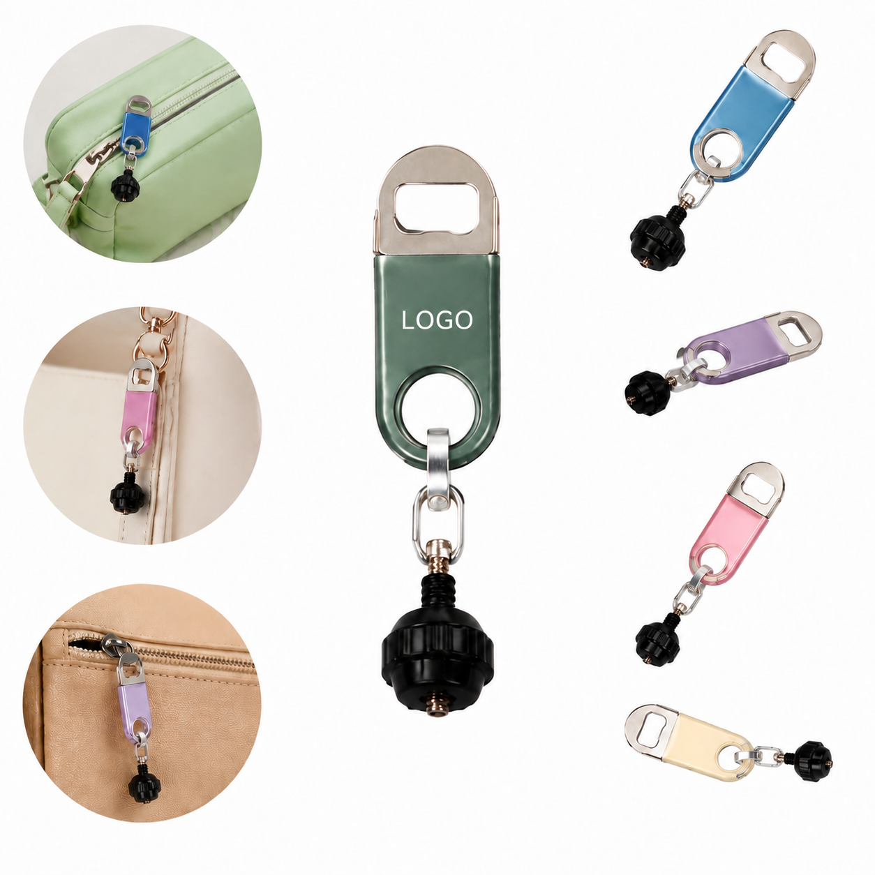 Multi-Functional Flat Bottle Opener Keychain