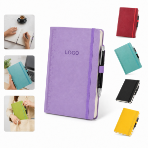 Refillable Notebook with Pen and Ruler