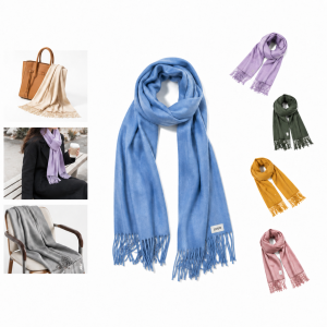 Elegant Women's Cashmere-Feel Scarf Shawl Wrap