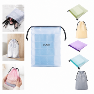 Water-Resistant PE Reusable Drawstring Tote Bag