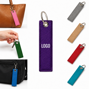 Plain Leather Keychain Tag