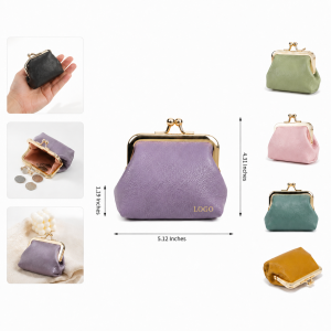 Kiss-Lock PU Leather Coin Purse