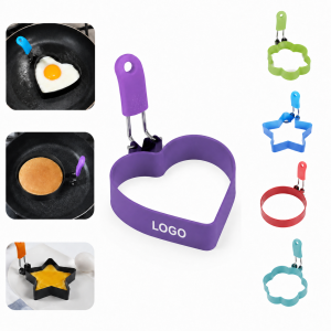 Silicone Handle Non-Stick Stainless Steel Egg Ring Mold